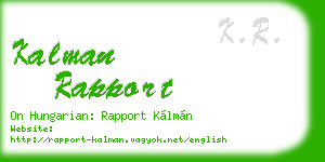 kalman rapport business card