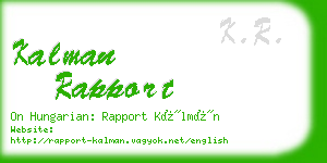 kalman rapport business card